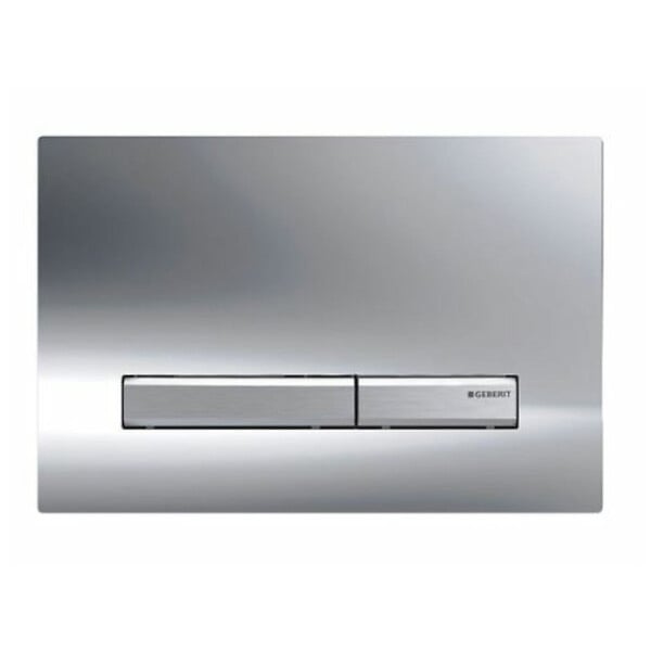 GEBERIT - Geberit Sigma 50 plaque de déclenchement à 2 boutons, façade chrome (115.788.21.2) - large