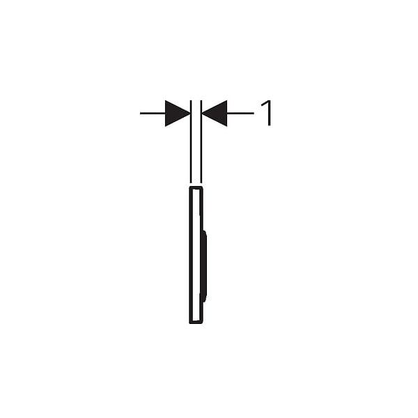 GEBERIT - Geberit Plaque de déclenchement Omega 20 blanc/chromé brillant/blanc (115.085.KJ.1) - large