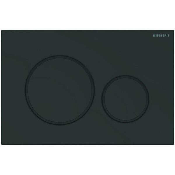 GEBERIT - Geberit Plaque de déclenchement WC DUOFIX Sigma 20, Noir Mat (115.882.16.1) - large