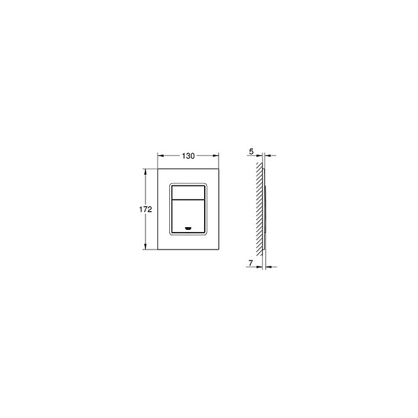 GROHE - Grohe Skate Cosmopolitan Plaque de commande, supersteel (37535DC0) - large