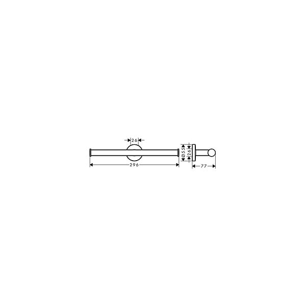 HANSGROHE - Hansgrohe Logis Universal Support de rouleau double, Chrome (41717000) - large