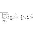 VILLEROY ET BOCH - Architectura Combipack WC suspendu sans bride à fond creux DirectFlush + Abattant amovible avec frein de chute, Blanc (4694FR01) - vignette