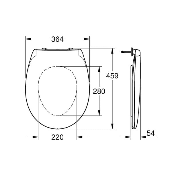 GROHE - Grohe Bau Ceramic Siège abattant WC, blanc (39493000) - large