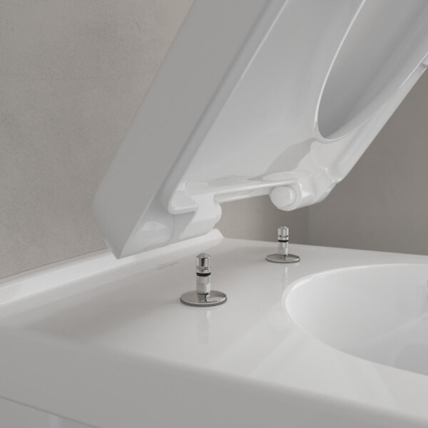 VILLEROY & BOCH - Cuvette à fond creux sans bride O.novo Villeroy & Boch, 360 mm x 560 mm + Abattant softclose, blanc (5660HR01) - large