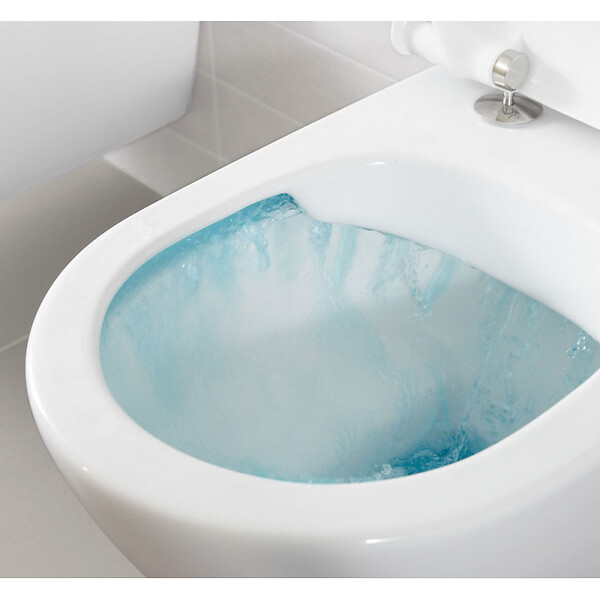 VILLEROY & BOCH - Cuvette à fond creux sans bride O.novo Villeroy & Boch, 360 mm x 560 mm + Abattant softclose, blanc (5660HR01) - large