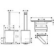 HANSGROHE - Hansgrohe WallStoris Ensemble d'accessoires pour les toilettes, Blanc mat (27969700) - vignette