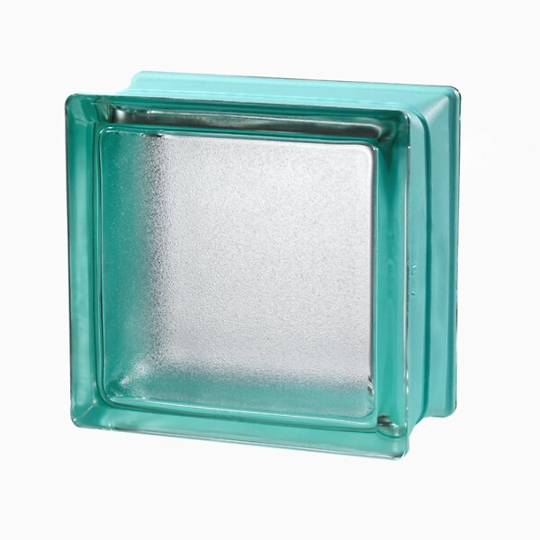 GLASSBLOCKS - Luxfera brique de verre 15x15x8 cm, vert transparent brillant (MGSMIN) - large