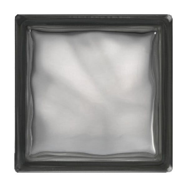 GLASSBLOCKS - Luxfera brique de verre 19x19x8 cm, Gris transparent brillant (1908WGREY) - large