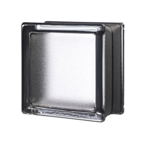 GLASSBLOCKS - Luxfera brique de verre 15x15x8 cm, gris transparent brillant (MGSLIC) - large