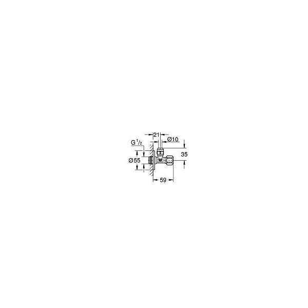 GROHE - Grohe Robinet d'équerre 1/2", chromé (22023000) - large