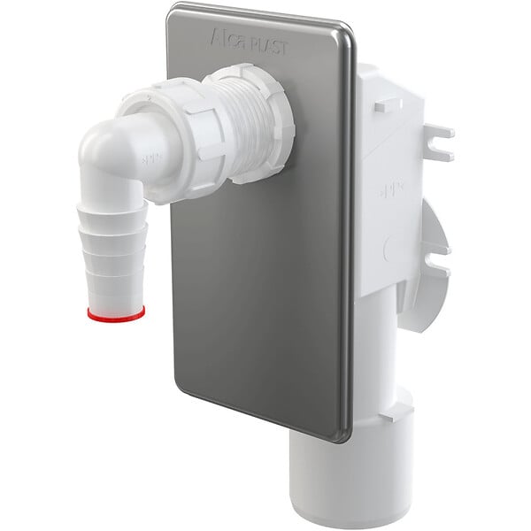 ALCA - Siphon encastrable pour lave linge en acier inoxydable (APS3) - large