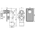 ALCA - Siphon encastrable pour lave linge en acier inoxydable (APS3) - vignette