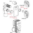 ALCA - Siphon encastrable pour lave linge en acier inoxydable (APS3) - vignette
