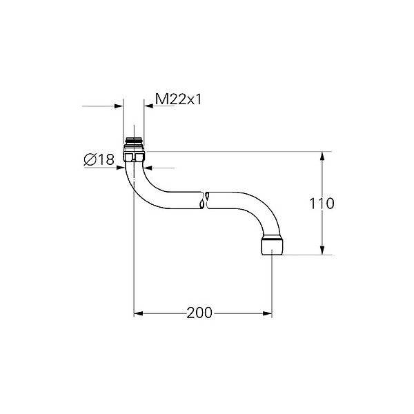 GROHE - Bec tubulaire, chromé  (13051000) - large