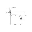 GROHE - Bec tubulaire, chromé  (13051000) - vignette