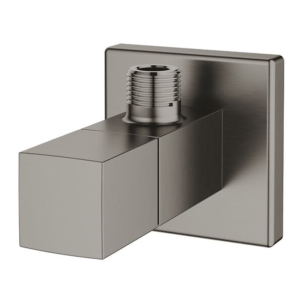 GROHE - Grohe Eurocube robinet d'arrêt équerre 1/2″, hard graphite brossé (G22012AL0) - large