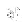 GROHE - Grohe Eurocube robinet d'arrêt équerre 1/2″, hard graphite brossé (G22012AL0) - vignette