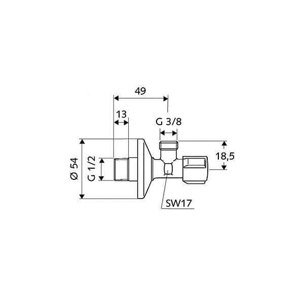 SCHELL - Schell Comfort Lot de 10 robinets d'équerre avec fonction de régulation, Classe de débit A (052120699-PRO10) - large