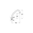 GROHE - Bec tubulaire pour robinetterie verticale de cuisine, 1/2", Chromé (13070000) - vignette