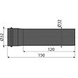 ALCA - Alca Pièce d'extension pour DN32 noir mat (A4000BLACK) - vignette