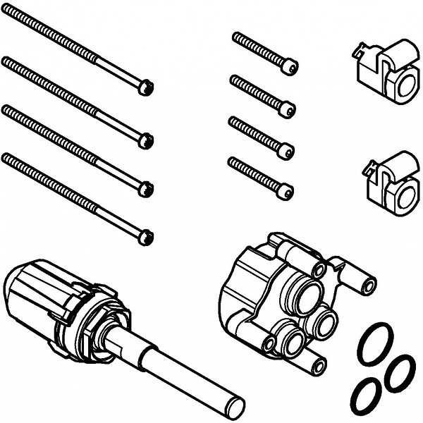 GROHE - Kit d'extension universelle pour mitigeurs mécaniques, 25mm (14056000) - large