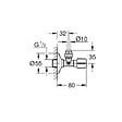 GROHE - Grohe Robinet d'arrêt équerre 1/2″, cuivre brossé (G22037DL0) - vignette