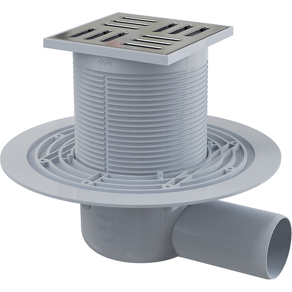 ALCA - Siphon de sol sortie latérale 105 × 105/50 MM (APV101) - large