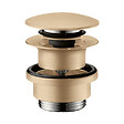 HANSGROHE - Bonde Push-open pour mitigeurs lavabo et bidet, finition Finishplus, Bronze brossé (50100140) - vignette
