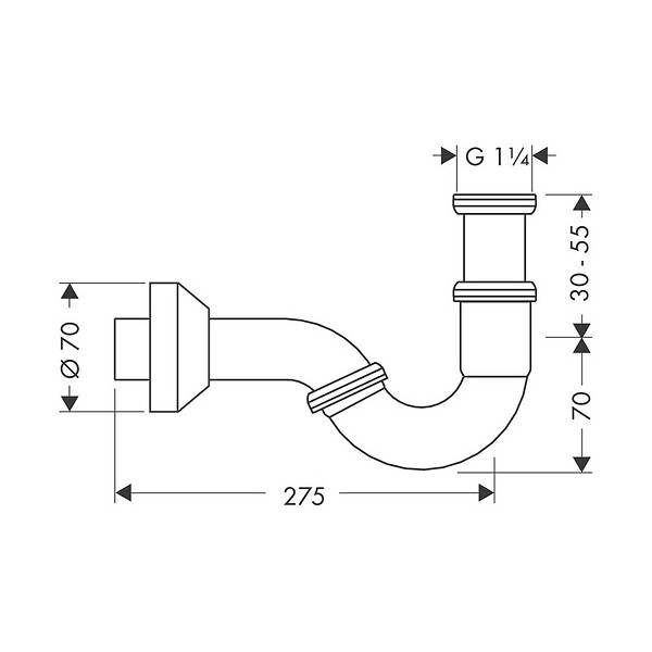 HANSGROHE - Siphon tube 1 1/4" (55237000) - large