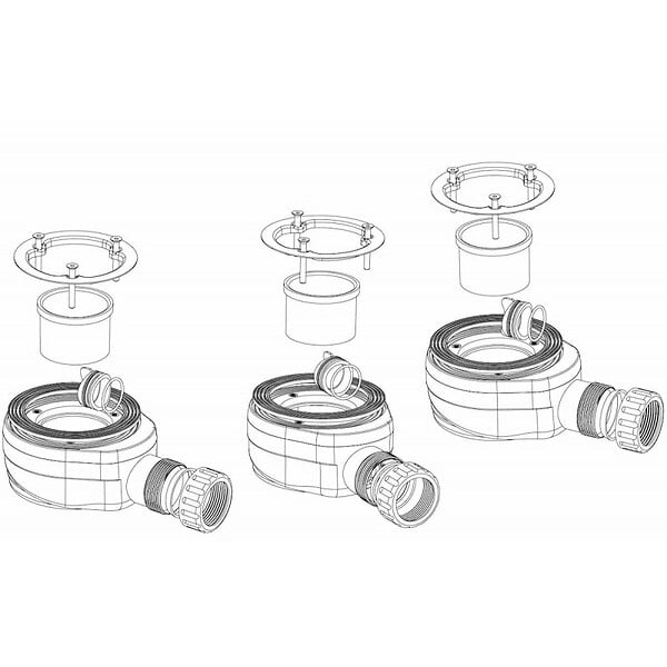 SIKO - Siko Multi siphon pour receveur de douche - large