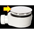 OPTIMA - Couvercle de rechange en acier inoxydable pour siphon de douche Optima ESLIMCR90, blanc (V-9990.09) - vignette