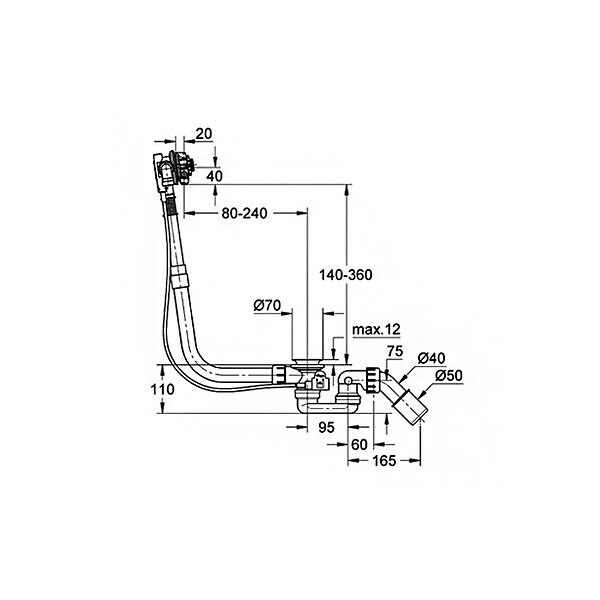 GROHE - Talentofill  pour garniture de remplissage, de vidage et de trop-plein (28990000) - large