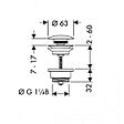 HANSGROHE - Bonde lavabo Push-Open hansgrohe doré poli FinishPlus (50100990) - vignette