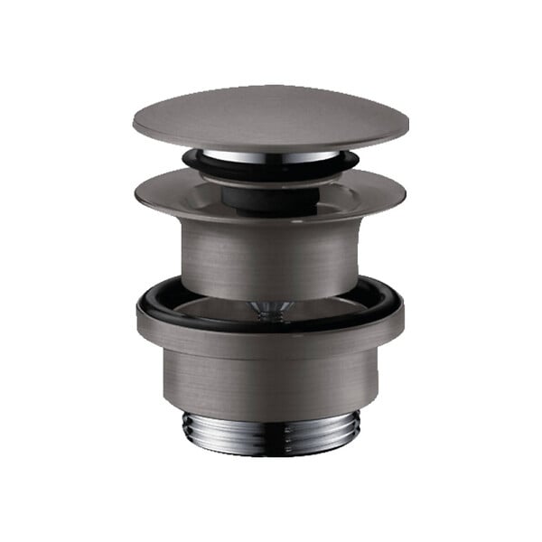 HANSGROHE - Bonde Push-open pour mitigeurs lavabo et bidet, finition Finishplus, Noir chromé (50100340) - large