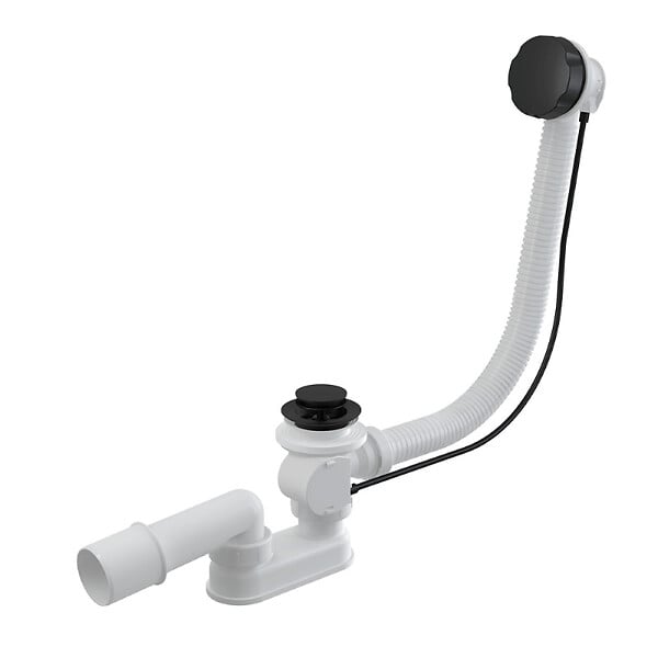 ALCA - Siphon pour baignoire, vidange, noir mat (A55BLACK) - large