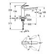 GROHE - Grohe BauLoop, mitigeur monocommande évier, chrome (31706000) - vignette