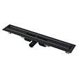 ALCA - Alca Caniveau de douche avec bordure pour grille 950 mm + Manchon PVC 40 à Joint et à Coller, noir mat (APZ101BLACK-950-M) - vignette