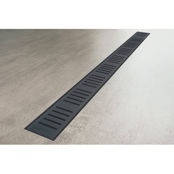 ALCA - Alca Caniveau de douche 750 mm avec grille, noir mat (APZ10BLACK-750M) - large