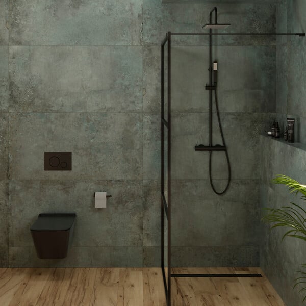 SWISS AQUA TECHNOLOGIES - Swiss Aqua Technologies Caniveau pour douche plein pied à l'italienne, acier inoxydable brossé, pieds de réglage, siphon de sol compris - large