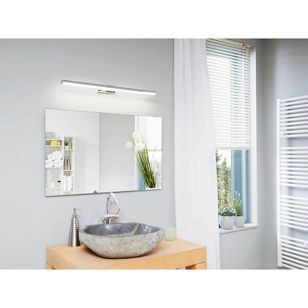 EGLO - Eglo Vadumi Applique murale pour miroir LED 60cm, 4000K Blanc neutre, Chrome (97082) - large