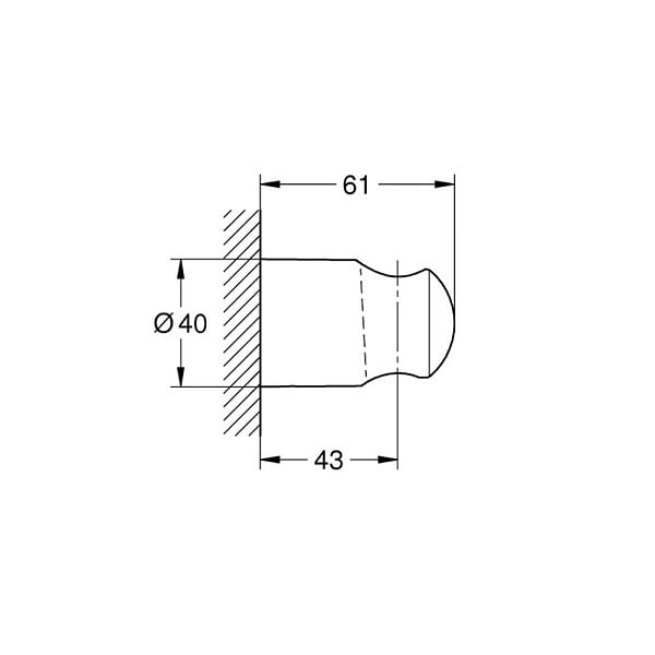 GROHE - Support de douche mural GROHE Quickfix - Vitalio Universal - large