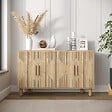 HABITAT ET JARDIN - Buffet en bois "Roger" - 120 x 29 x 73 cm - Chêne Saphir - vignette