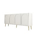 HABITAT ET JARDIN - Buffet en bois "Lyon" - 180 x 35 x 80 cm - Crème, Or - vignette