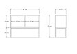 HABITAT ET JARDIN - Buffet en bois "Zermat" - 90 x 34 x 70 cm - Travertin - vignette
