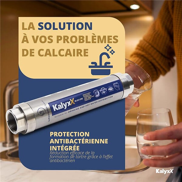 SWISS AQUA TECHNOLOGIES - Swiss Aqua Technologies Adoucisseur d'eau Anticalcaire Antibactérien innovant IPS Kalyxx BlueLine G3/4 " femelle (IPSXKBG34) - large