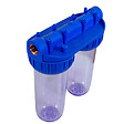 SWISS AQUA TECHNOLOGIES - Swiss Aqua Technologies Double filtre transparent 1", pour un traitement de l'eau deux fois plus efficace (SATHF1D) - vignette