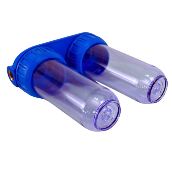 SWISS AQUA TECHNOLOGIES - Swiss Aqua Technologies Double filtre transparent 1", pour un traitement de l'eau deux fois plus efficace (SATHF1D) - large