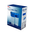 SWISS AQUA TECHNOLOGIES - Double bol transparent pour filtres universels 10", prêt à raccorder 3/4" + 1 filtre + 1 filtre charbon actif (SATHF34DX2) - vignette