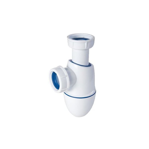 NICOLL - Easyphon Siphon d'évier Bi-matière avec joint intégré 6/4", rosace et tuyau de vidange (0202075) - large