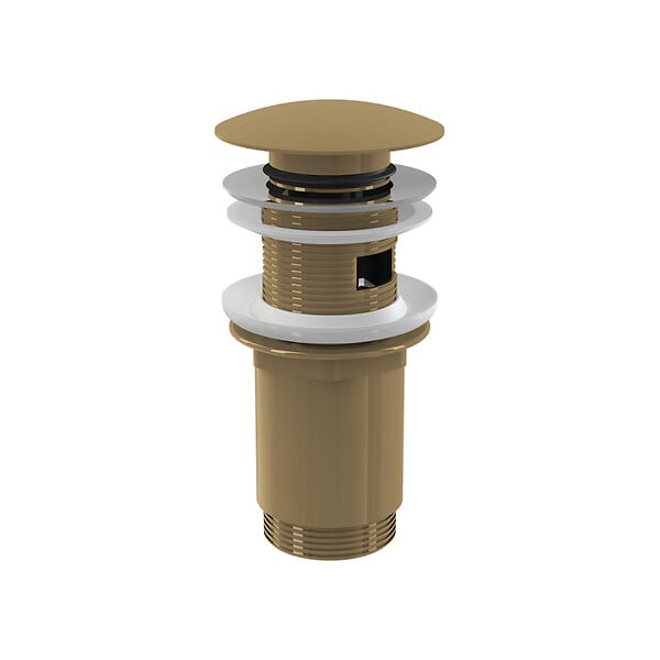 ALCA - Alca Bonde pour lavabo clic-clac 5/4 " Avec trop-plein, Gold brossé (A392-G-B) - large